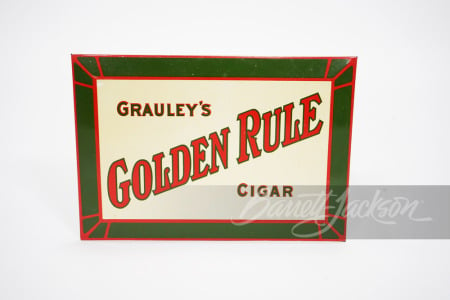 1920S-30S GAULEY'S GOLDEN RULE CIGAR TIN SIGN