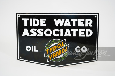 1930S TIDE WATER ASSOCIATED OIL COMPANY PORCELAIN SIGN