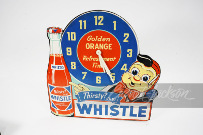 1940S WHISTLE ORANGE SODA CLOCK