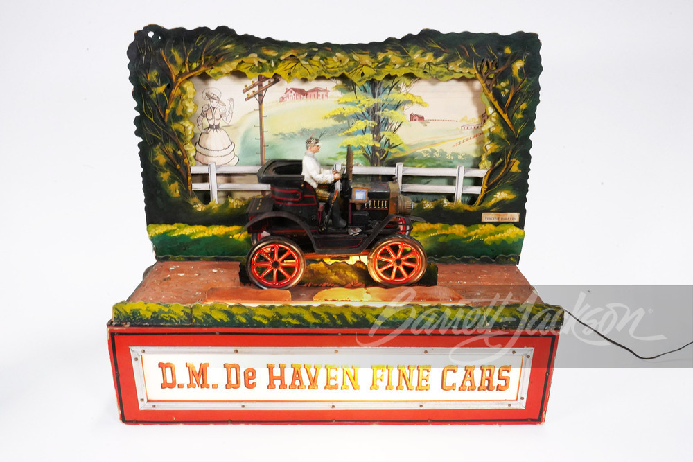 CIRCA 1930S DE HAVEN FINE CARS MECHANICAL DISPLAY