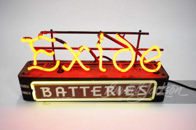 1930S EXIDE BATTERIES LIGHT-UP NEON SIGN