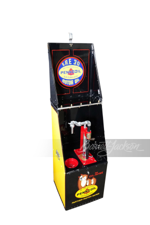 CIRCA LATE TEENS PENNZOIL BOWSER HAND-CRANK OIL DISPENSER CABINET