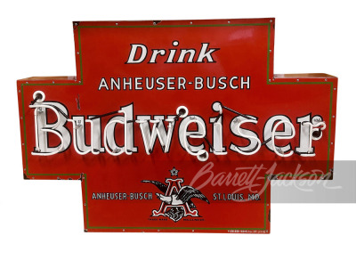 1930S BUDWEISER BEER NEON PORCELAIN SIGN - 2