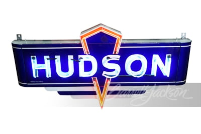 1940S HUDSON AUTOMOBILES NEON PORCELAIN SIGN