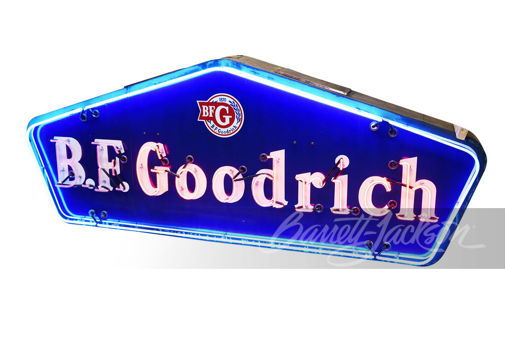 LATE 1940S BFGOODRICH NEON PORCELAIN SIGN