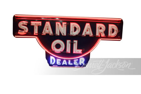 CIRCA 1930S STANDARD OIL PORCELAIN WITH NEON SIGN