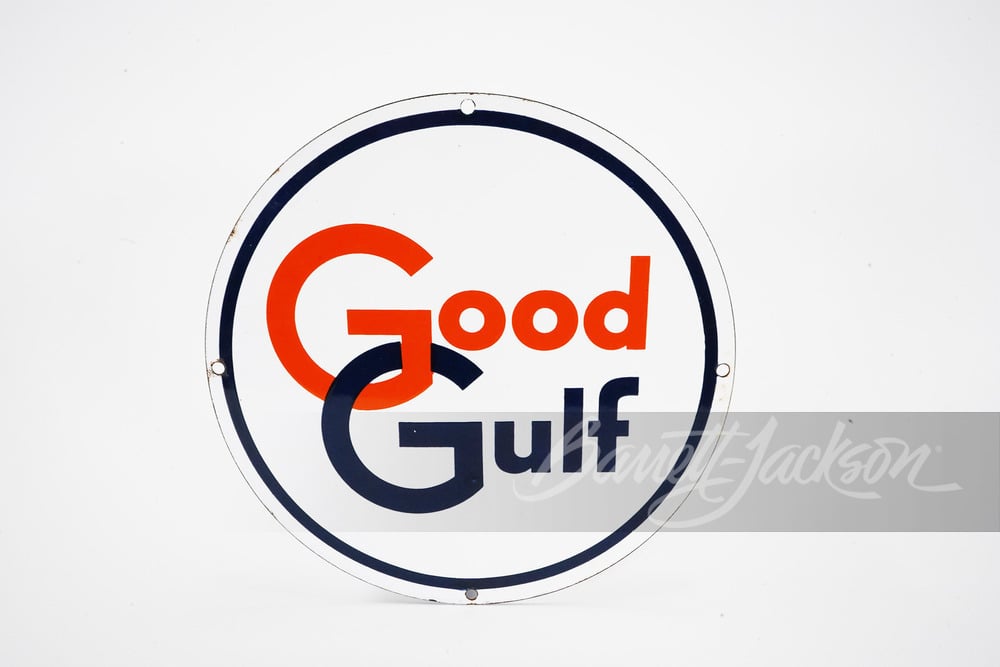 LATE 1950S GOOD GULF PORCELAIN SIGN