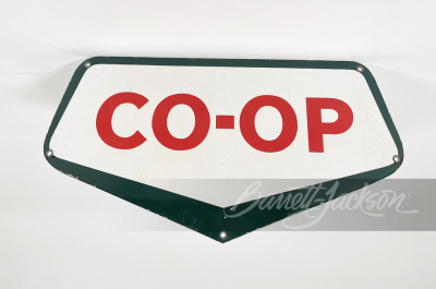 1950S CO-OP GASOLINE PORCELAIN SIGN