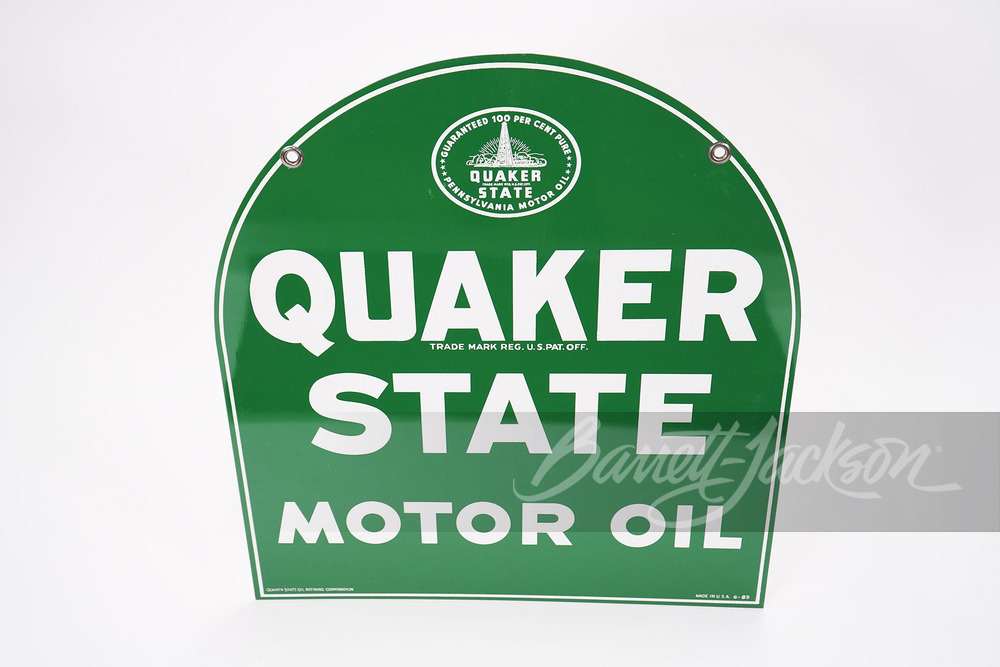 QUAKER STATE MOTOR OIL TIN SIGN