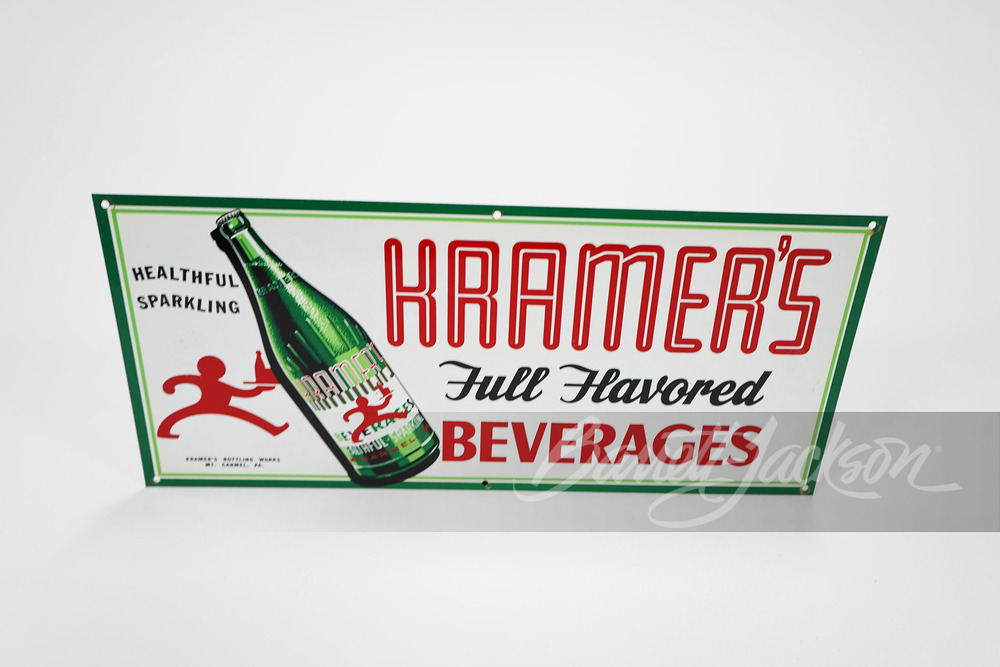 KRAMER'S BEVERAGES TIN SIGN