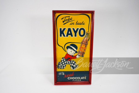 1930S KAYO SODA EMBOSSED TIN SIGN