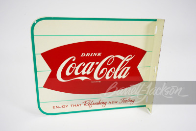 LATE 1950S COCA-COLA TIN FLANGE SIGN - 2