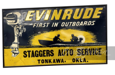 1940S EVINRUDE TIN SIGN