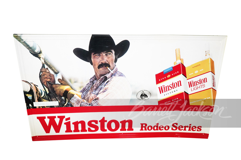 1981 WINSTON RODEO SERIES TIN SIGN