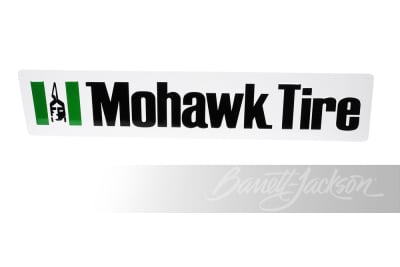 MOHAWK TIRES EMBOSSED TIN SIGN