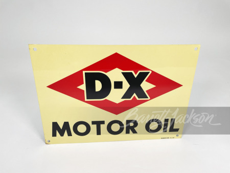 1952 DX MOTOR OIL TIN SIGN