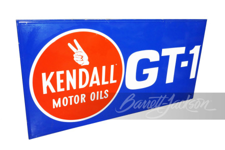 LARGE 1960S KENDALL GT-1 MOTOR OIL TIN SIGN