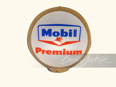 LATE 1950S MOBIL PREMIUM GASOLINE GAS PUMP GLOBE