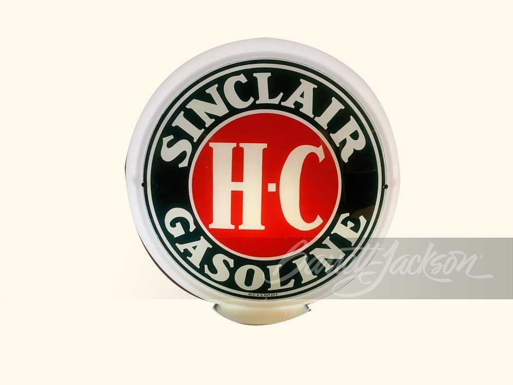 CIRCA LATE 1930S-EARLY '40S H-C SINCLAIR GASOLINE GAS PUMP GLOBE