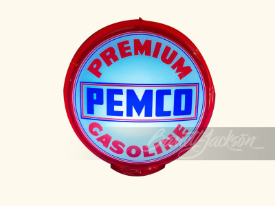 CIRCA 1950S PEMCO PREMIUM GASOLINE GAS PUMP GLOBE