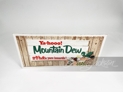 1966 MOUNTAIN DEW SODA TIN SIGN