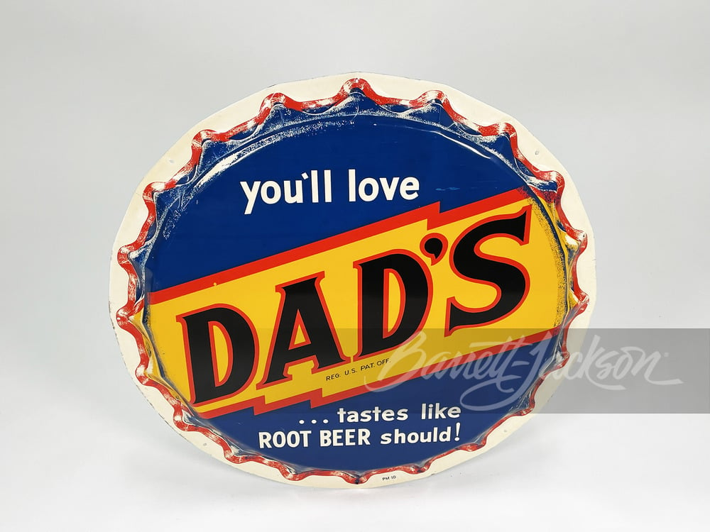 1950S DAD'S ROOT BEER TIN SIGN