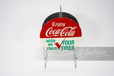 LATE 1950S-EARLY '60S COCA-COLA METAL TIRE HOLDER