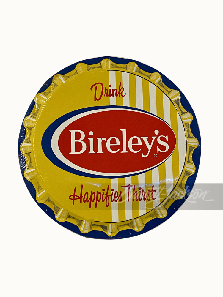 LATE 1950S BIRELEY'S ORANGE SODA TIN SIGN