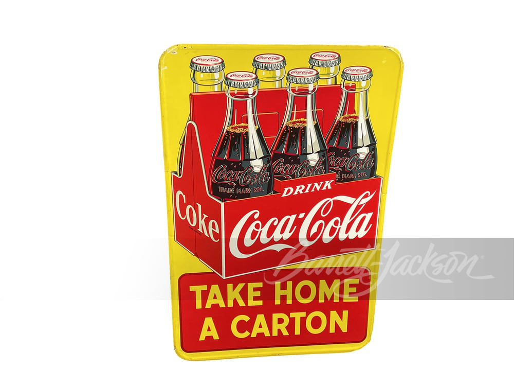 1950 COCA-COLA TIN SIGN