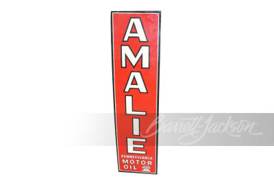 1949 AMALIE MOTOR OIL TIN SIGN