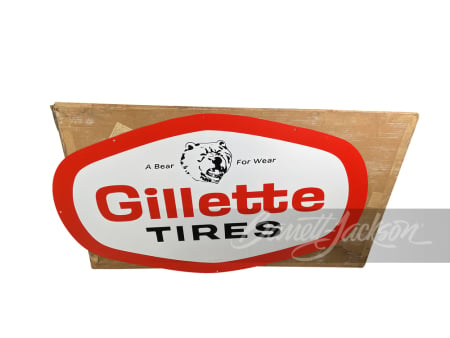 VINTAGE GILLETTE TIRES TIN SIGN