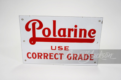 1920S POLARINE MOTOR OIL PORCELAIN SIGN