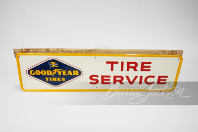 1959 GOODYEAR TIRE SERVICE EMBOSSED TIN SIGN