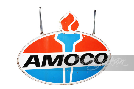 EARLY '60S AMOCO GASOLINE PORCELAIN SIGN