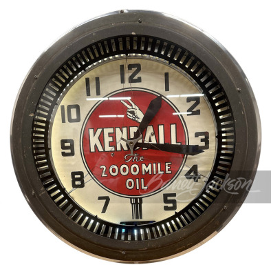 1930S KENDALL MOTOR OIL NEON CLOCK