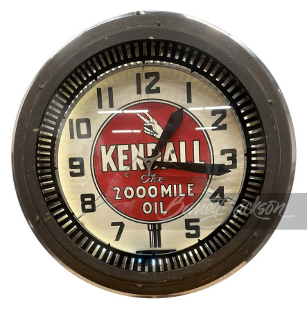 1930S KENDALL MOTOR OIL NEON CLOCK