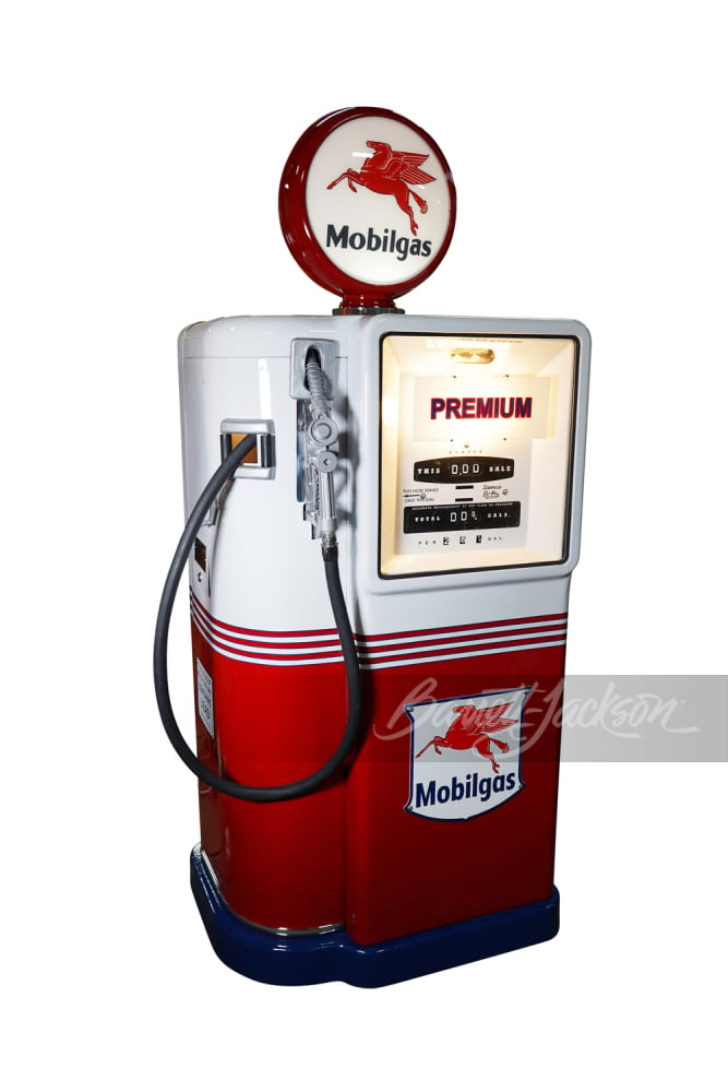 1951 MOBILGAS BOWSER SIAMESE ROL-WAY GAS PUMP