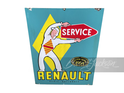 1954 RENAULT SERVICE PORCELAIN SIGN - 2