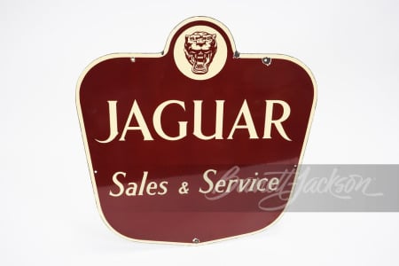 LATE 1950S-EARLY '60S JAGUAR PORCELAIN SIGN