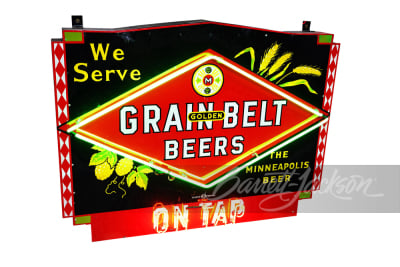 1930S GRAIN BELT BEERS NEON PORCELAIN SIGN