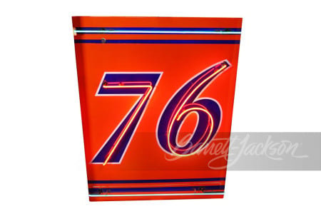 1950S UNION 76 OIL NEON PORCELAIN SIGN