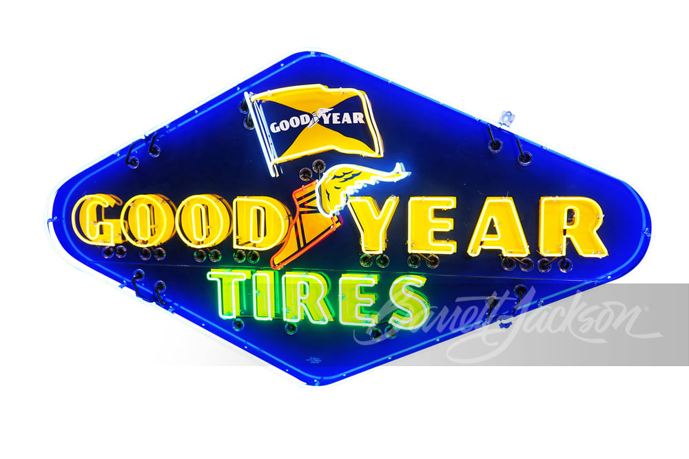 GOODYEAR TIRES NEON PORCELAIN SIGN