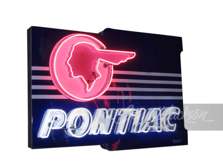 1940S-50S PONTIAC NEON PORCELAIN SIGN