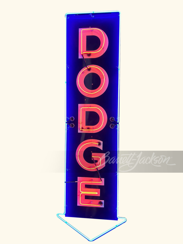 1940S DODGE NEON PORCELAIN SIGN