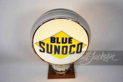 1930S BLUE SUNOCO GASOLINE GAS PUMP GLOBE - 2