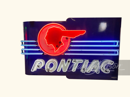 1940S PONTIAC NEON PORCELAIN SIGN