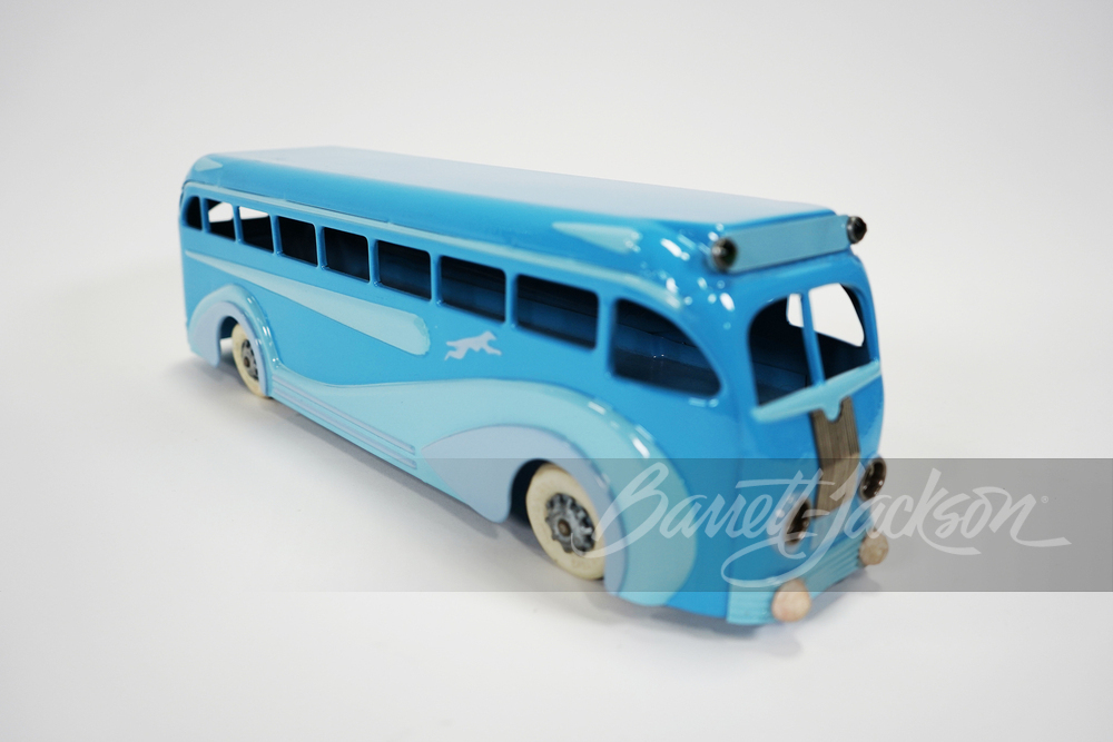 1930S-40S KINGSBURY PRESSED-STEEL GREYHOUND TOY BUS