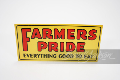 1930S FARMERS PRIDE EMBOSSED TIN SIGN