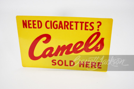 1950S CAMEL CIGARETTES EMBOSSED TIN SIGN