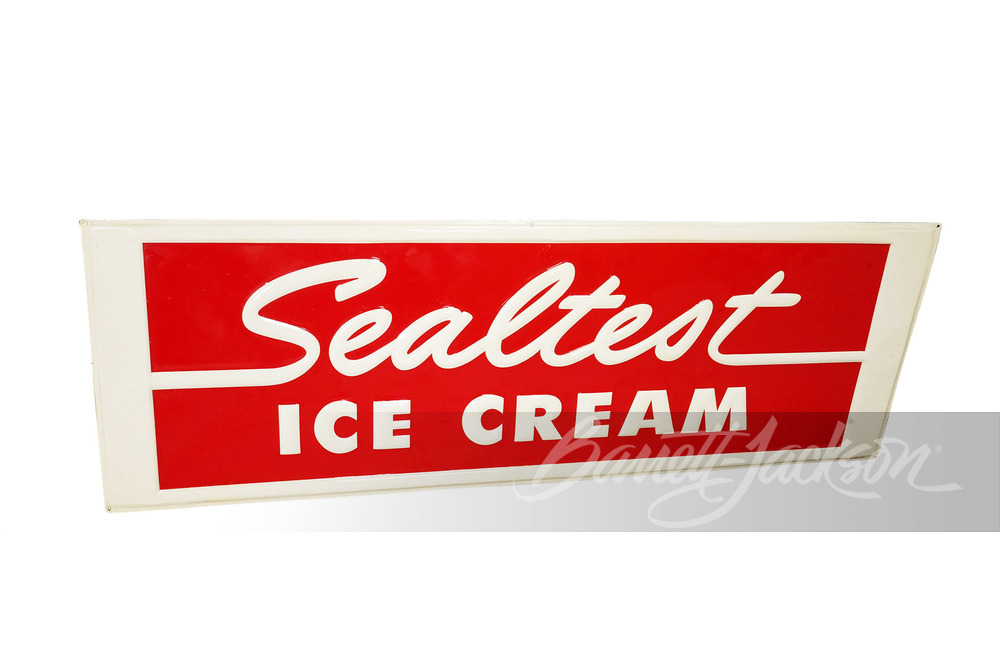 1950S SEALTEST ICE CREAM EMBOSSED TIN SIGN